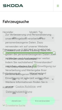 Vorschau der mobilen Webseite wagnerundsohn.skoda-auto.de, Skoda-Wagner