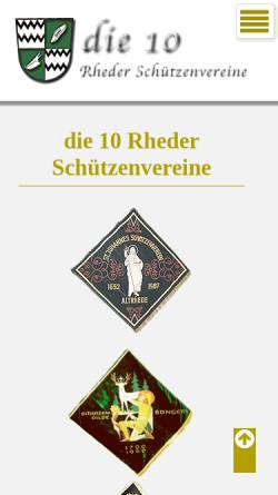 Vorschau der mobilen Webseite www.rheder-schuetzen.de, Rheder-Schützen