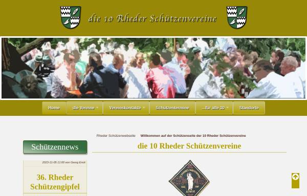 Vorschau von www.rheder-schuetzen.de, Sankt Hubertus Schützengilde Büngern von 1700