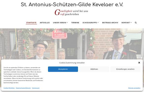 Vorschau von www.antonius-gilde.de, Sankt Antonius-Schützen-Gilde Kevelaer e.V.
