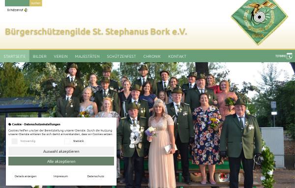 Vorschau von www.schuetzengilde-bork.de, Bürgerschützengilde Sankt Stephanus Bork e.V.