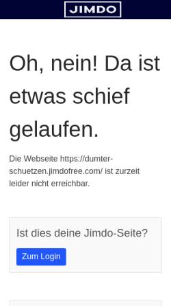 Vorschau der mobilen Webseite dumter-schuetzen.jimdo.com, Dumter Schützengesellschaft 1627 e.V.