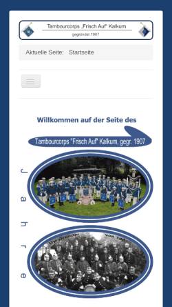 Vorschau der mobilen Webseite www.tc-kalkum.de, Frisch Auf