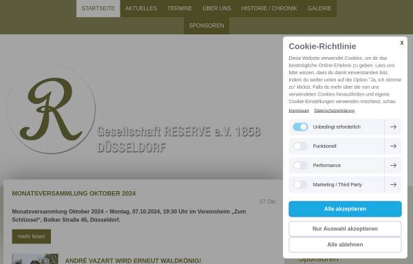 Vorschau von www.gesellschaft-reserve.de, Gesellschaft Reserve 1858 e.V.