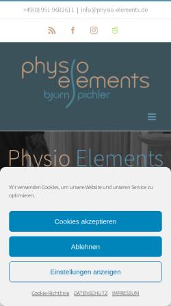 Vorschau der mobilen Webseite www.physio-elements.de, Physio Elements