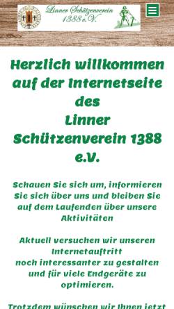 Vorschau der mobilen Webseite www.linnerschuetzenverein.de, Linner Schützenverein e.V.