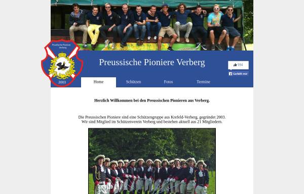 Vorschau von www.preussische-pioniere.de, Preussische Pioniere Verberg
