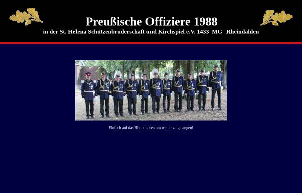 Preußische Offiziere 1988 der St. Helena Schützenbruderschaft und Kirchspiel e.V.