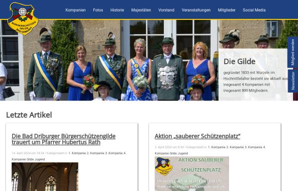 Vorschau von www.buergerschuetzengilde.de, Bürgerschützengilde Bad Driburg e. V.