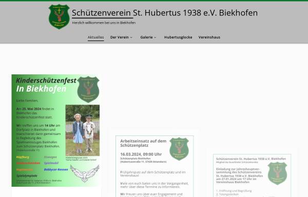 Vorschau von schuetzenverein-biekhofen.de, Schützenverein St. Hubertus 1938 e.V. Biekhofen