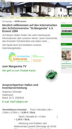 Vorschau der mobilen Webseite www.schuetzenverein.ennest.de, Schützenverein 
