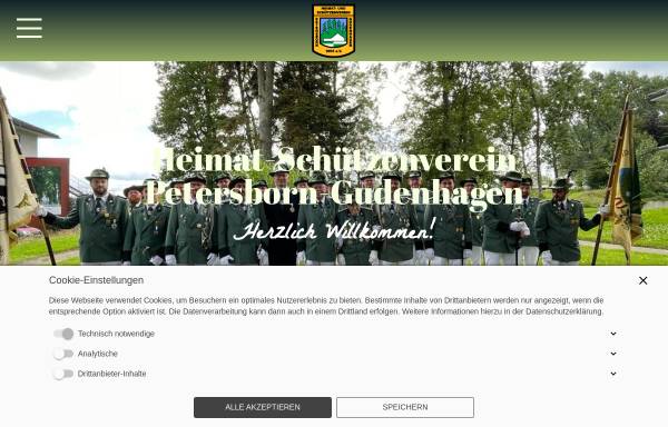 Vorschau von www.schuetzenverein-petersborn.de, Heimat- und Schützenverein Gudenhagen Petersborn