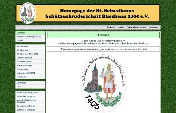 Vorschau von www.sebastianus-bliesheim.de, Sankt Sebastianus Schützenbruderschaft Bliesheim 1405 e.V.