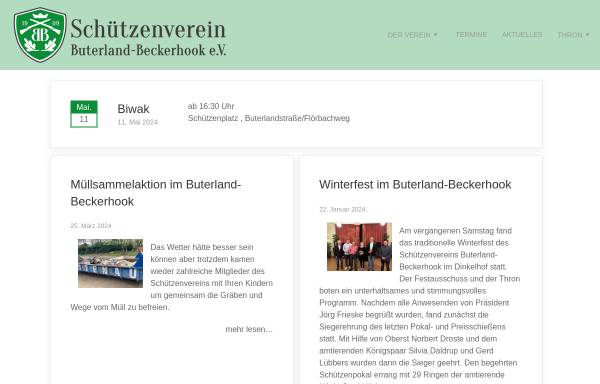Vorschau von www.buterland-beckerhook.de, Schützenverein Buterland-Beckerhook e.V.