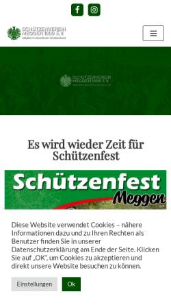 Vorschau der mobilen Webseite www.schuetzenverein-meggen.de, Schützenverein Meggen von 1609 e.V.