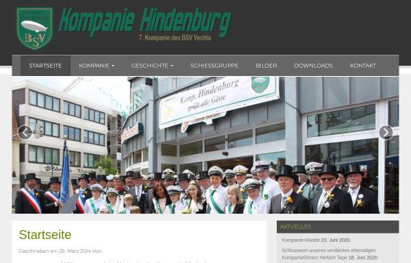 Vorschau von www.kompanie-hindenburg.de, Hindenburg