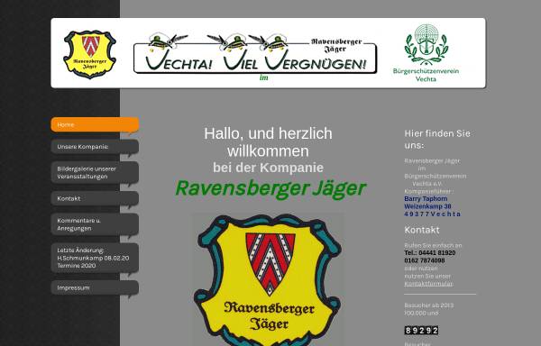 Vorschau von www.ravensberger-vechta.de, Ravensberger Jäger