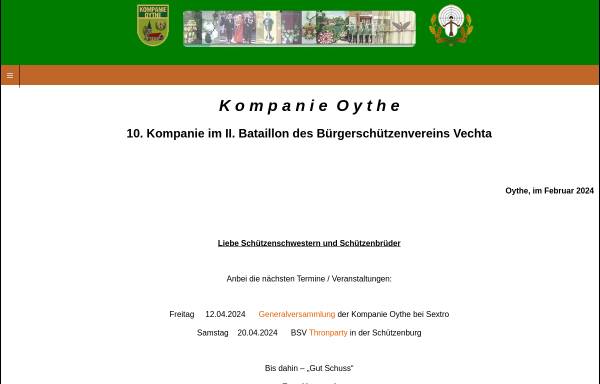 Vorschau von www.kompanie-oythe.de, Schützenkompanie Oythe