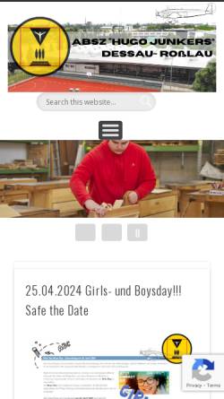 Vorschau der mobilen Webseite www.bsz-dessau-rosslau.de, Anhaltisches Berufsschulzentrum „Hugo Junkers“
