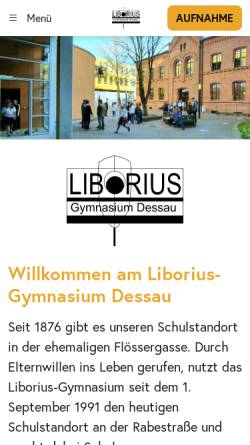 Vorschau der mobilen Webseite www.liboriusdessau.de, Liborius Gymnasium