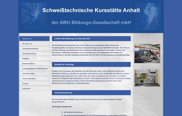 Vorschau von www.dvs-anhalt.de, Schweißtechnische Kursstätte Anhalt