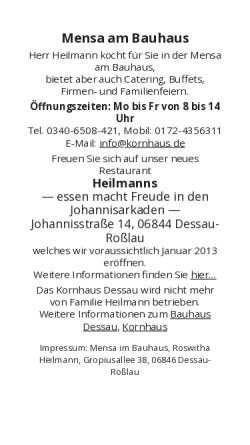 Vorschau der mobilen Webseite www.kornhaus.de, Restaurant Kornhaus