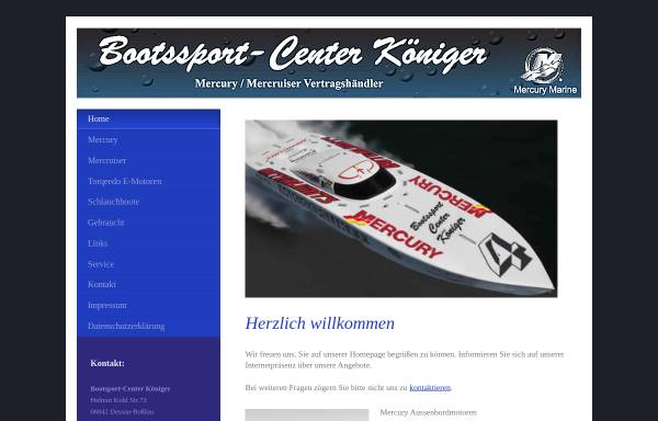 Vorschau von www.bsc-koeniger.de, Bootssport-Center Königer