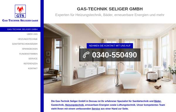 Vorschau von www.gas-technik-seliger.de, Gas-Technik Seliger GmbH