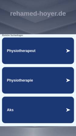 Vorschau der mobilen Webseite www.rehamed-hoyer.de, Reha- und Medizintechnik Hoyer