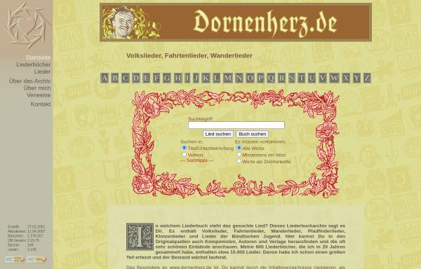 Vorschau von www.dornenherz.de, Dornenherz