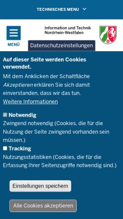 Vorschau der mobilen Webseite www.lds.nrw.de, Landesamt für Datenverarbeitung und Statistik NRW