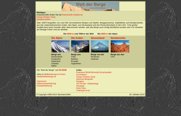 Vorschau von www.weltderberge.de, Welt der Berge