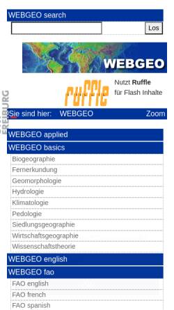 Vorschau der mobilen Webseite www.webgeo.de, Webgeo