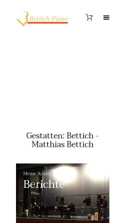Vorschau der mobilen Webseite www.bettich-piano.de, Bettich Piano