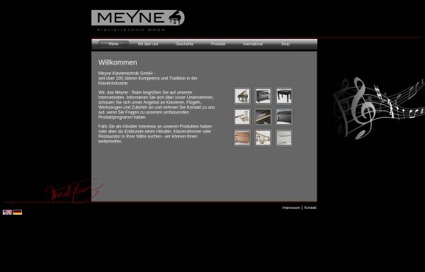 Vorschau von www.meyne-klaviertechnik.de, Meyne Klaviertechnik GmbH