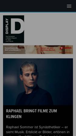 Vorschau der mobilen Webseite www.display-magazin.ch, Display