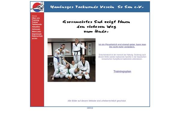 Vorschau von www.sosantaekwondo.de, Hamburger Taekwondo Verein So San e.V.