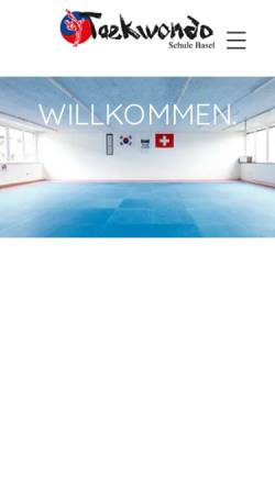 Vorschau der mobilen Webseite www.taekwondo-bs.ch, Kim Taekwondo Schulen Basel und Allschwil