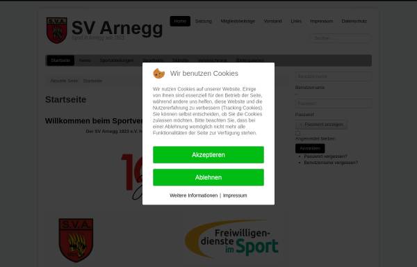 Vorschau von www.sportverein-arnegg.de, SV Arnegg