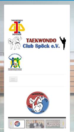 Vorschau der mobilen Webseite tkd-spoeck.de, Taekwondo Club Spöck e.V.