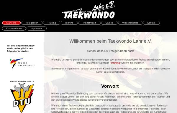 Vorschau von www.tkd-lahr.de, Taekwondo Lahr e.V.