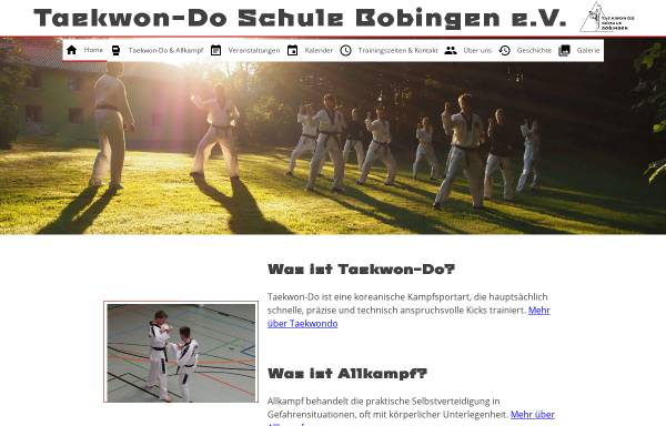 Vorschau von taekwondo-schule-bobingen.de, Taekwon-do Schule Bobingen e.V.