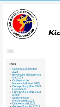 Vorschau der mobilen Webseite www.dantraeger.de, Taekwondo und Kickbox Schule Regensburg