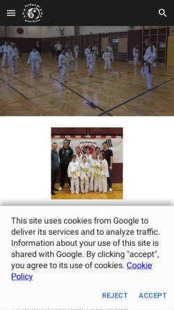 Vorschau der mobilen Webseite www.taekwondo-naarn.at, Taekwondo Union Naarn