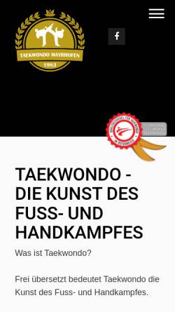 Vorschau der mobilen Webseite www.ungerank.com, Taekwondo Verein Mayrhofen
