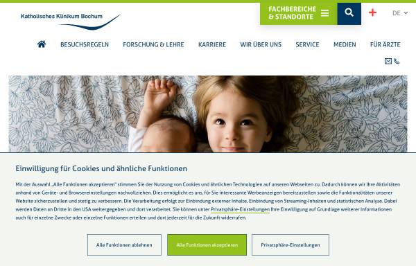 Vorschau von www.kinderklinik-bochum.de, Klinik für Kinder- und Jugendmedizin