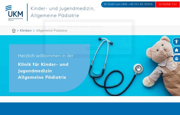 Vorschau von kinderonkologie.ukmuenster.de, Klinik und Poliklinik für Kinder und Jugendmedizin - Pädiatrische Hämatologie und Onkologie
