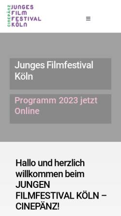 Vorschau der mobilen Webseite www.cinepaenz.de, Kölner Kinderfilmfest, Cinepänz