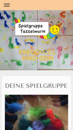 Vorschau der mobilen Webseite www.tazzelwurm.ch, Spielgruppe Tazzelwurm in Hausen am Albis