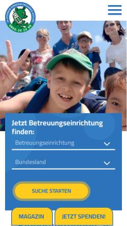 Vorschau der mobilen Webseite www.kinderbetreuung.at, Kinderbetreuung in Österreich
